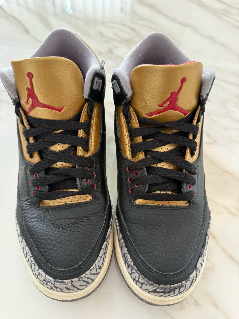 Nike Jordan 3 retro black gold -W9.5